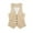 Khaki, variant on Baberdicy Lady Coat Women Linen Casual Vest Ladies Sleeveless V Neck Vests Single Breasted Tops Womens Blazer White
