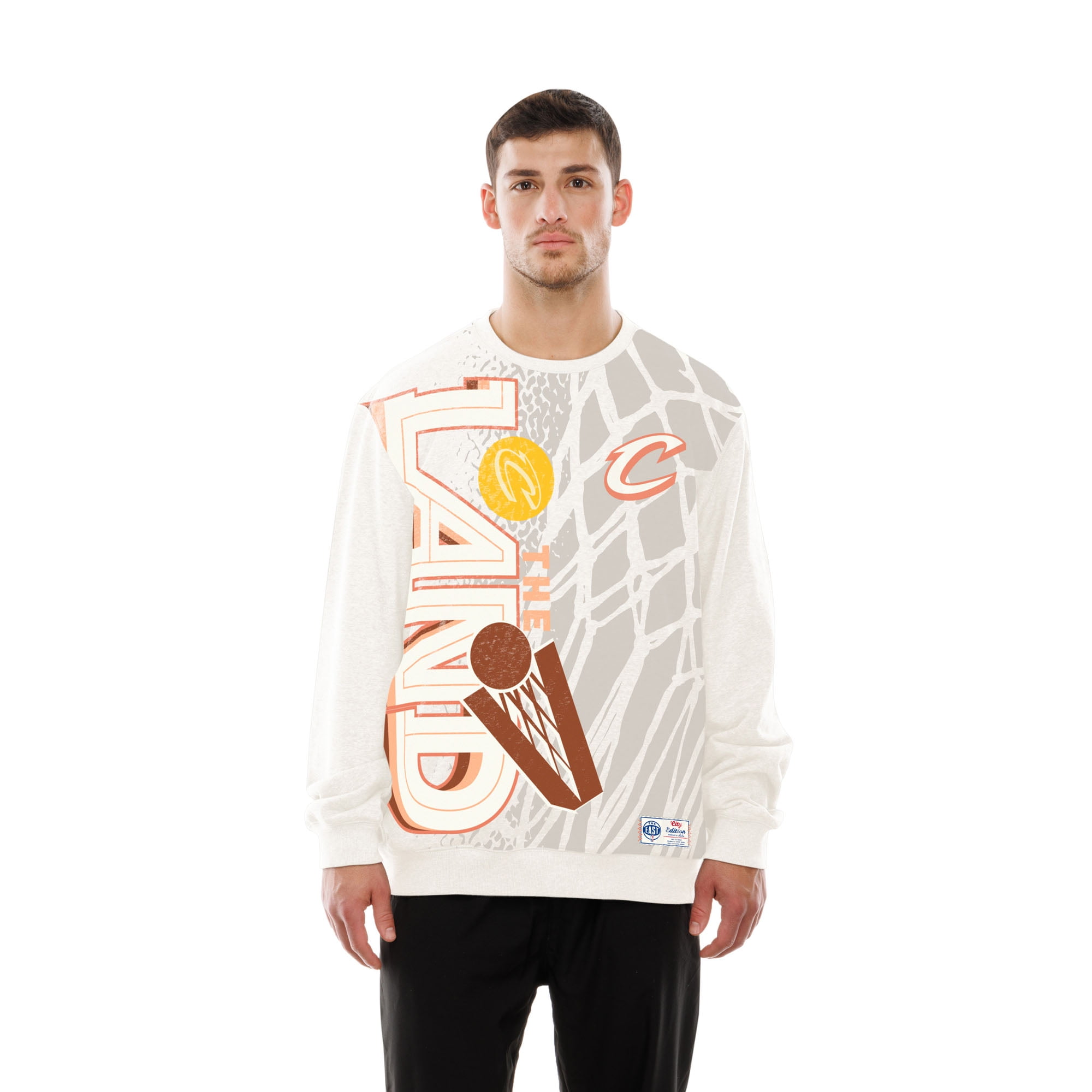 Men's New Era Tan Cleveland Cavaliers 2025/26 City Edition Sweatshirt