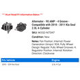thumbnail image 2 of Alternator - 90 AMP - 4 Groove - Compatible with 2010 - 2011 Kia Soul 2.0L 4-Cylinder, 2 of 2