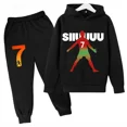 thumbnail image 3 of Conjunto de sudadera y pantalones deportivos para niños, conjunto de 2 piezas para niños y niñas, ropa para niños con estampado de avatar de Ronaldo, 3 of 5
