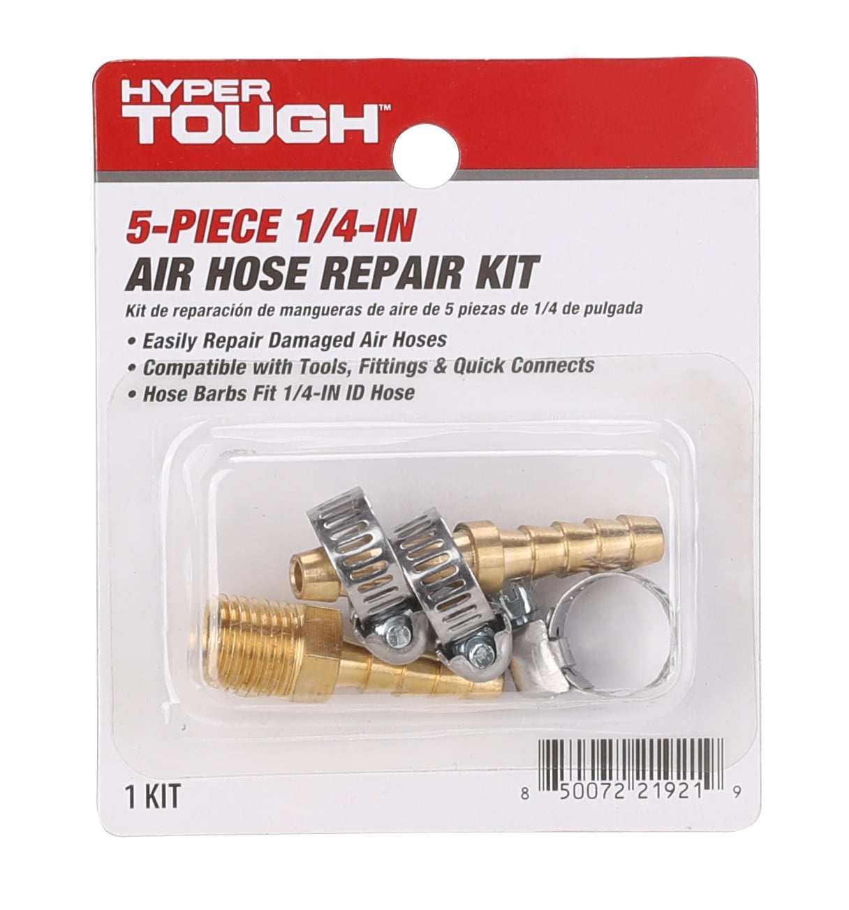 Hyper Tough Steel 1/4 inch FNPT Air Plug Set, 2 Pieces, Zinc