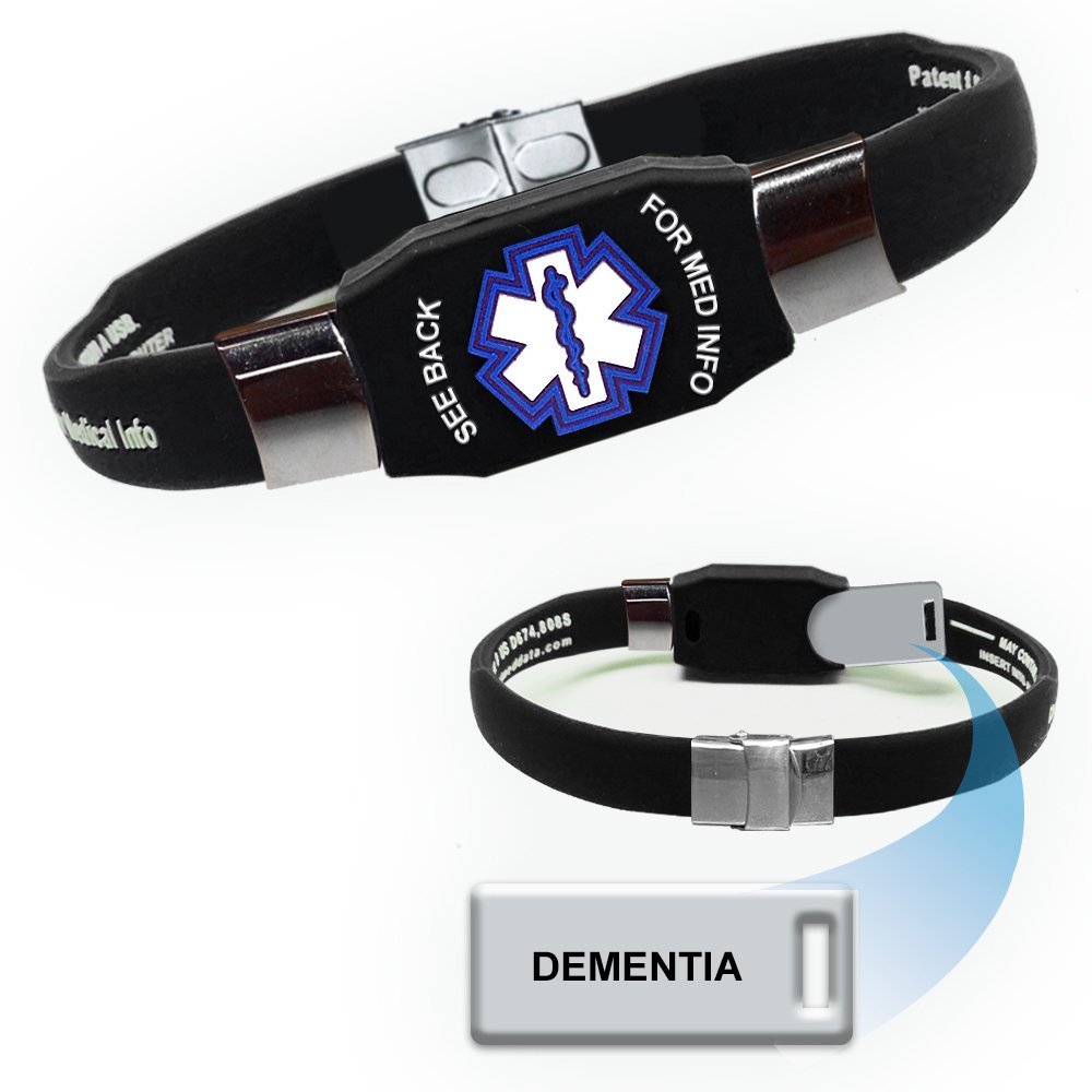 "Diabetes Type 2" ELITE Medical Alert ID Bracelet. Choose Color