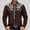 Brown, variant on Men's Western Cowboy Shirts Long Sleeve Embroidered Casual Button Down Shirt with Pockets for Everyday Wear