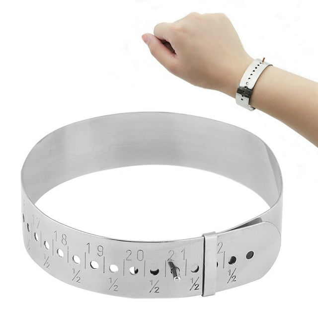 Bracelet Sizing Tool, Stainless Steel Bangle Gauge, Adjustable 5" To 9" For Jewelry Making Measuring Wrists