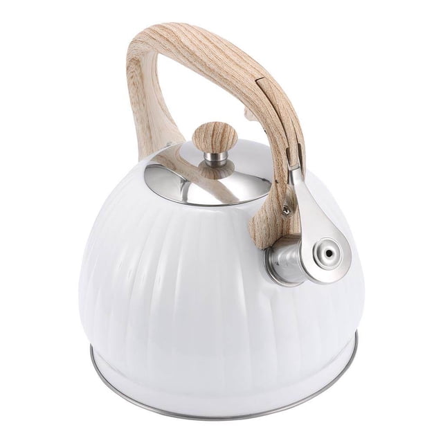 Hervidor De Agua 3.5L Calabaza De Gran Capacidad Caldera De Calentamiento De Agua De Acero Inoxidable Con Mango De Nylon Anti-Escaldado Tapa De La Boca Alarma De Hervor Recipiente De Calentamiento Minnieouse HA026578-01
