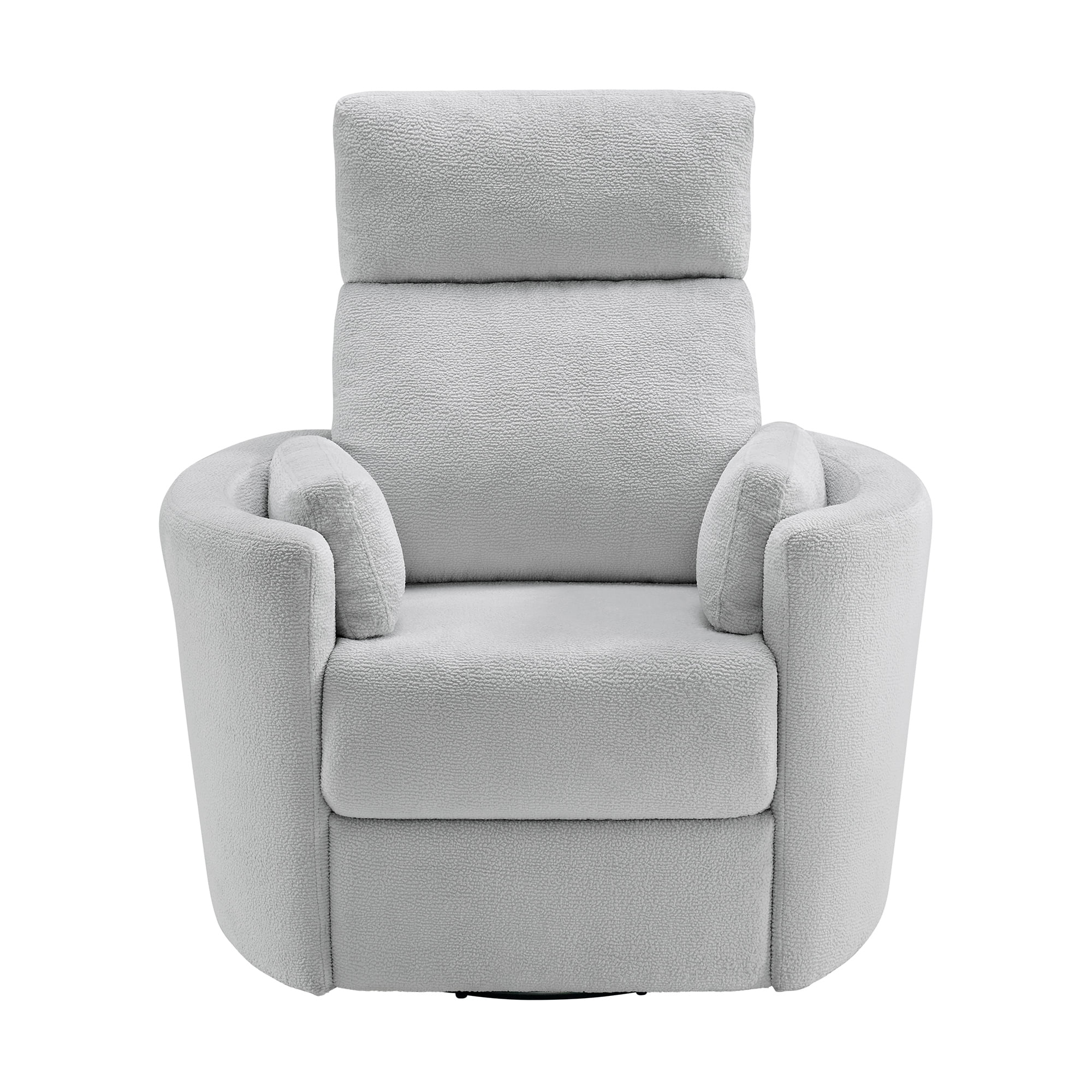 Soho Baby Nottingham Upholstered Glider Recliner Rocking Chair 360° Swivel for Nursery and Living Room – Plush Gray​