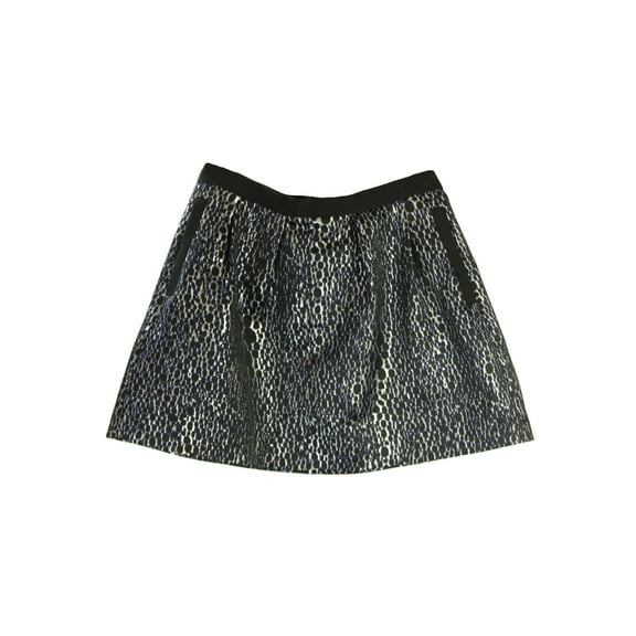 French Connection Brown Silver Sparkle Ray Mini Skirt 10