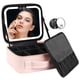thumbnail image 1 of Bolsa de maquillaje de viaje con iluminación LED con espejo 3 ajustes de color, caja de maquillaje cosmética, organizador de cambiador para mujeres, herramientas de belleza, accesorios recargables, 1 of 6