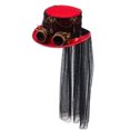 thumbnail image 3 of TISHITA Chapeau Haut-de-Forme Steampunk Accessoires de Costume Couvre-Chef pour Cosplay des Fêtes Jeu de Rôle Rouge, 3 of 8