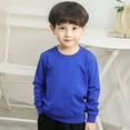 thumbnail image 2 of Baby Christmas Sweater Newborn Infant Baby Boys Girls Solid Fashion Loose Warm Tops Sweatshirt Clothes Long Sleeve Toddler Shirt Blue 110, 2 of 9