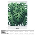 thumbnail image 4 of JRXY Ropical Green Leaves Summer Palm Leaf Durable Easy Care Decorative Flannel Fleece Blanket White, 4 of 6