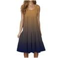 thumbnail image 2 of Abomasnow Women's Casual Sleeveless Crew Neck Tank Dress Tiered Flowy Loose Maxi Long Dress Gradient Color Dresses Vacation Holiday Beach Sundresses, 2 of 6
