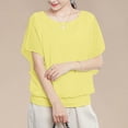 thumbnail image 2 of Womens Summer Outfits, Shirts for Women, Stylish Women's Chiffon Short Sleeve T-Shirts for Everyday Wear Comfortable Loose Fit Tops Versatile Casual Blouses for Summer Fashion, 2 of 5