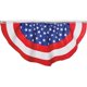 thumbnail image 1 of Bandera americana con forma de abanico en forma de media bandera de poliéster, 45 x 90 cm, 1 of 1