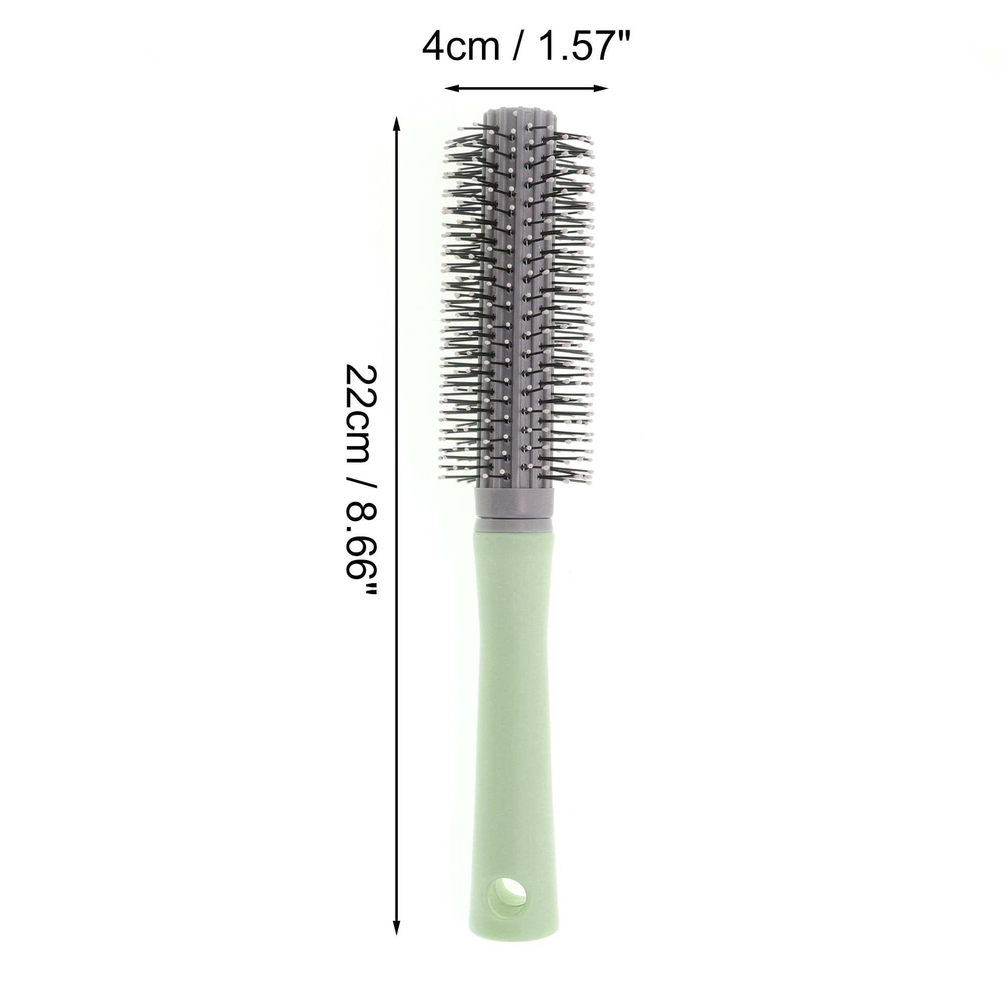 Unique Bargains 1 Pc Round Vent Hair Brush for All Hair Types Green