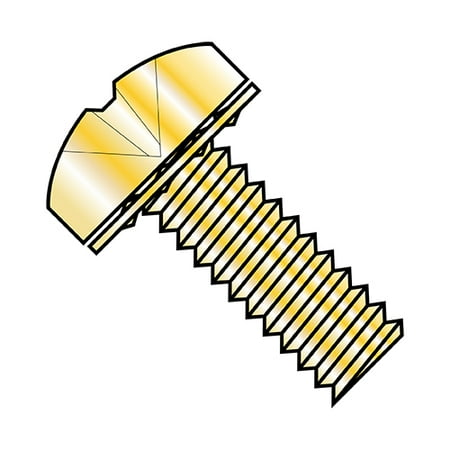 

6-32X5/16 Phillips Pan Internal Sems Machine Screw Fully Threaded Zinc Yellow (Pack Qty 10 000) BC-0605IPPY