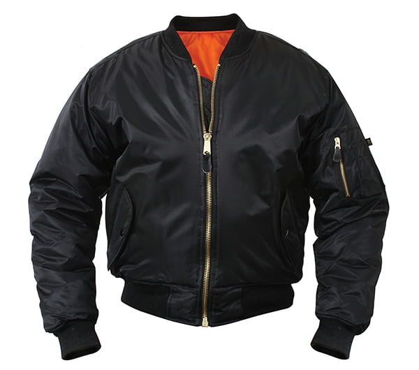 black pilot bomber jacket