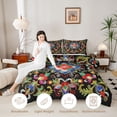 thumbnail image 3 of Erosebridal Bohemian Flower Twin Comforter Sets for Girls, Paisley Mandala Bedding Set, Black Reversible, 2pcs, 3 of 6