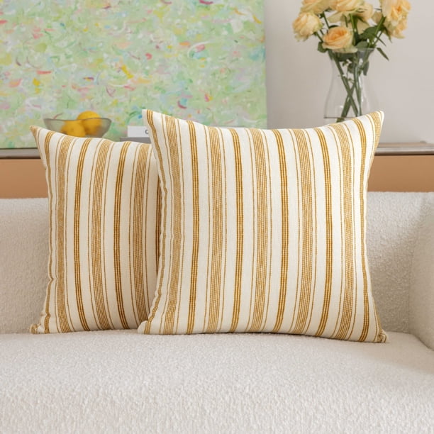 Funda de cojín estilo bohemio con estampado digital para sofá | Aspecto de lino lavado para sofá cama | Funda extraíble y lavable con cremallera oculta para sofá o sillón