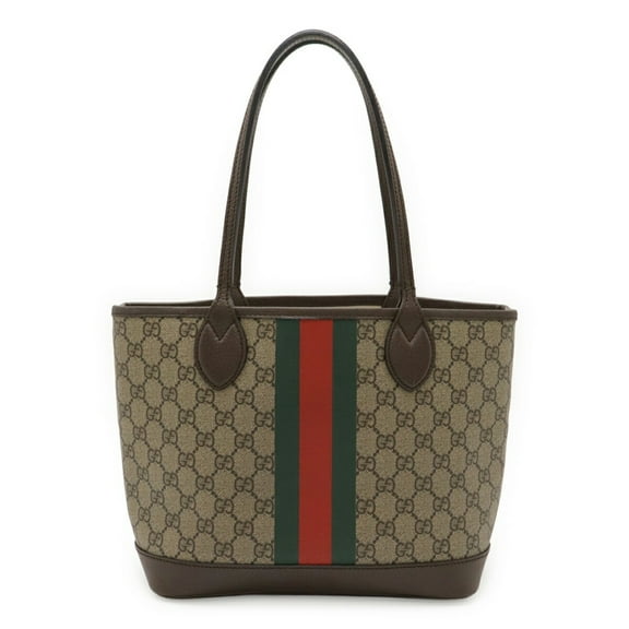 Pre-Owned GUCCI Ophidia GG Medium Tote Bag Shoulder in PVC and Leather, Beige, Mocha... (Good)