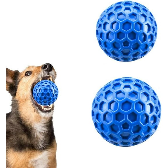 Indestructible Squeaky Dog Balls for Aggressive Chewers,Rubber Dog Chew Toy for Large Medium Breeds, Outdoor Waterproof , Interactive Dog Toys to Keep Them Busy(4 Colors)