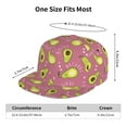 thumbnail image 2 of Adjustable Baseball Cap, Funny Avocado Pink Flat Bill Trucker Flat Brim Hats Dad Hat for Men Women - Snapback Hat Adjustable Size, 2 of 7