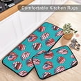 thumbnail image 5 of SKYSONIC USA Lips American Flag Kitchen Rugs and Mats 2 Pcs, Independence Day Non-Slip Floor Runner Mat for Living Room Bedroom Dorm Hallyway Home Decor 19.7"x27.6"+19.7"x47.2", 5 of 7