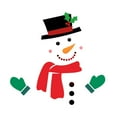 thumbnail image 2 of Snowman Refrigerator Sticker Expression Cute Personalized Waterproof Cartoon Window Clings for Holiday Cabinets Garage Door Kitchen , CT032, 2 of 8