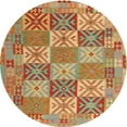 thumbnail image 1 of Ahgly Company Indoor Round Contemporary Copper Green Southwestern Area Rugs, 4' Round, 1 of 6