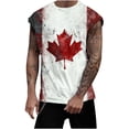 thumbnail image 2 of Camiseta sin mangas de cuello redondo para hombre, informal, a la moda, con estampado, sin mangas, deportiva, de poliéster, 2 of 5