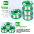 thumbnail image 6 of Lead Free Solder Wire 50g - 0.8mm Soldering Wire with Rosin Core Solder Solder Flux Sn99.3 Cu0.7 - Electronic Solder for Electrical Soldering Welder Welding Tools, 6 of 10
