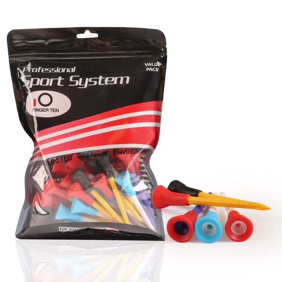 Rubber Cushion Top Golf Tees,50 Pack Plastic Rubber Golf Tees Unbreakable Mixed Colors Golf Tees,2 1/8  2 3/4 or3 1/4 inch Golf Tees is Gift for Golfer or Family