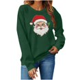 thumbnail image 6 of Fewfanhot Women's Sweatshirts Vintage Christmas Linend Sweaters Crewneck Oversized Long Sleeve Tops, 6 of 9