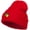Red, variant on Rasta Africa Map Embroidered Long Beanie - White OSFM