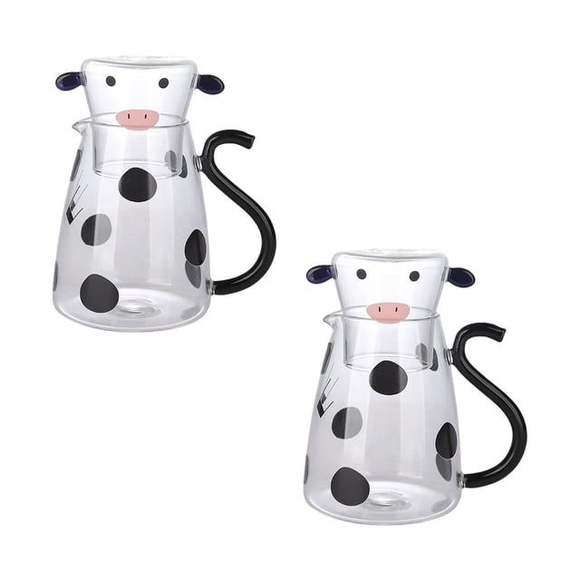tetera de dibujos animados,Cafetera turca Tetera de vidrio Tetera de vidrio Taza,Servidor de café con asa Jarra de agua,Vidrio Jarra Tetera Jarra Leche Noche,Tetera Tetera Tetera Jarra De Sunnimix tetera de dibujos animados