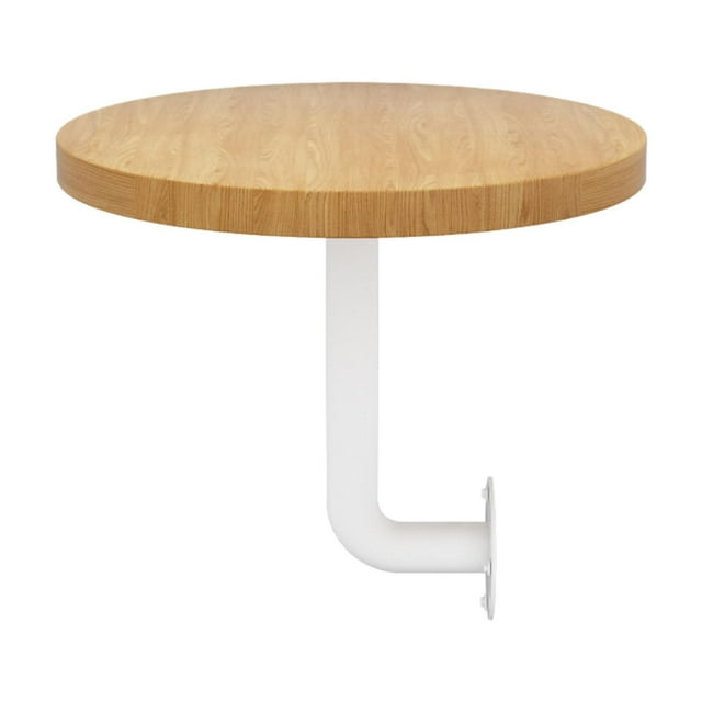 Mesa de centro redonda de pared minimalista de 15,75 pulgadas, escritorio de pared, banco de trabajo para balcón, sala de estar, cocina y comedor.