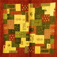 thumbnail image 1 of Ahgly Company Indoor Square Abstract Yellow Contemporary Area Rugs, 7' Square, 1 of 4