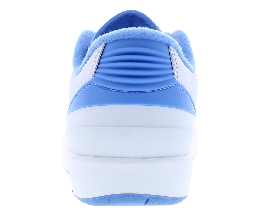 Nike Air Jordan 2 Retro Low Leather GS Boys Shoes Size 6, Color: White/University Blue