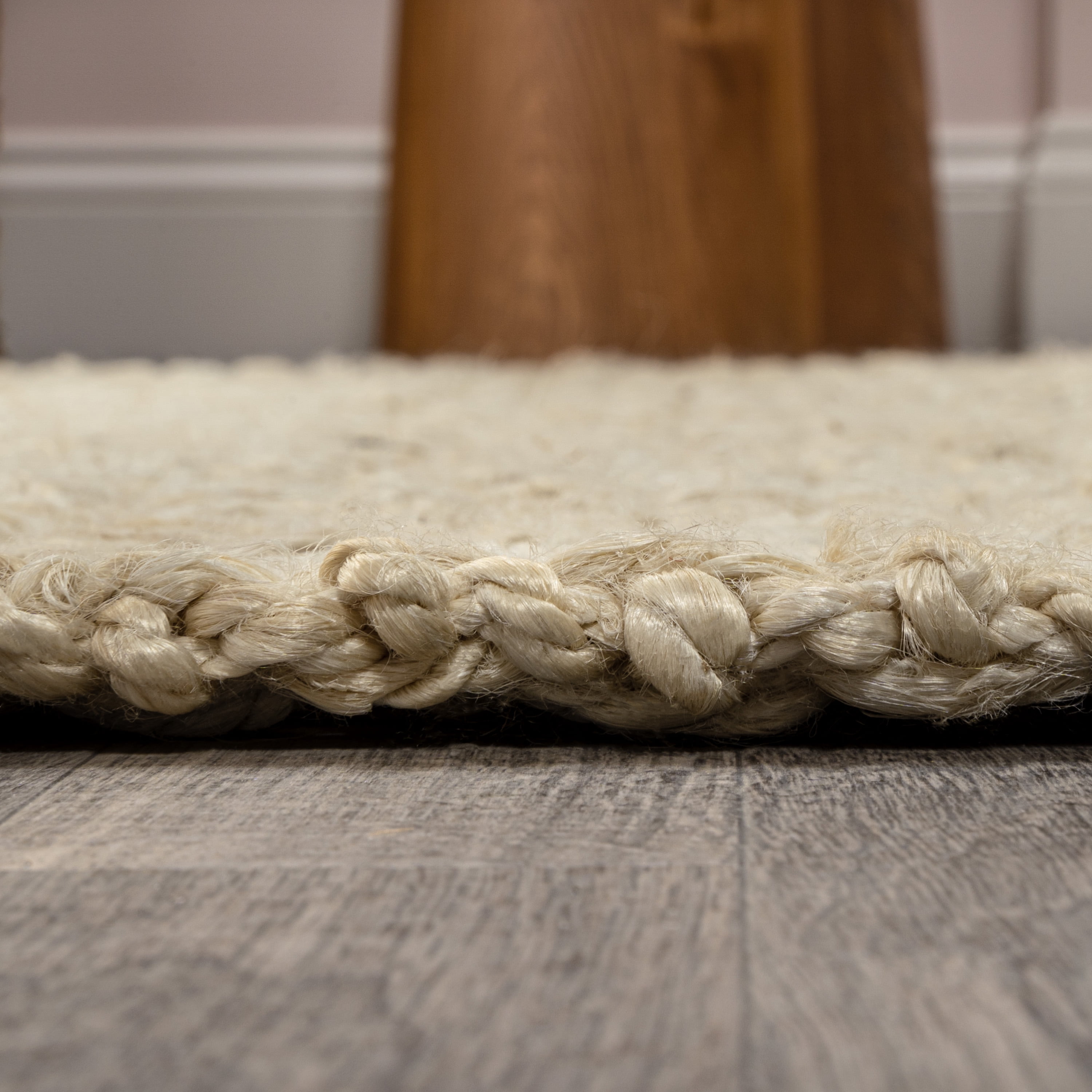 JONATHAN Y NATURAL FIBER 2 x 8 Runner Rug, Estera Hand Woven Boucle Chunky Jute - Ivory, NFR102B-28