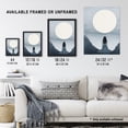 thumbnail image 3 of In Love with the Full Moon Monotone Elegant Grey Extra Large XL Wall Art Poster Print, 3 of 5