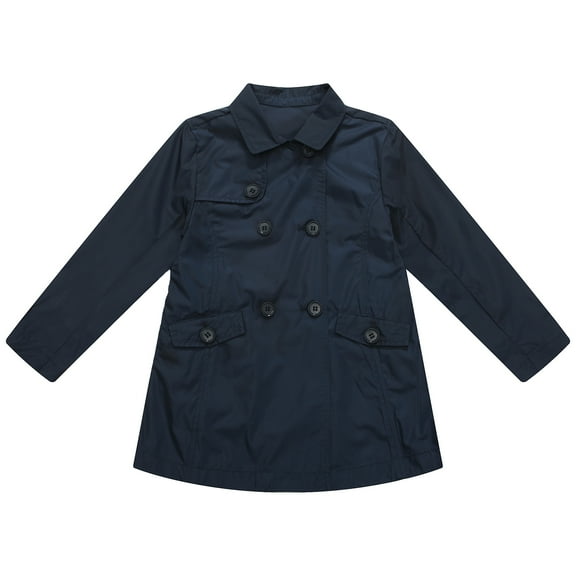 Girls' Double-breasted Coat with Lapel Collar RH1668