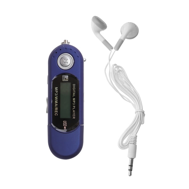 Portable 1.3-inch LCD Screen 4GB Digital MP3 Player USB Flash Drive with FM Radio /MIC /3.5mm Audio Jack (Blue)