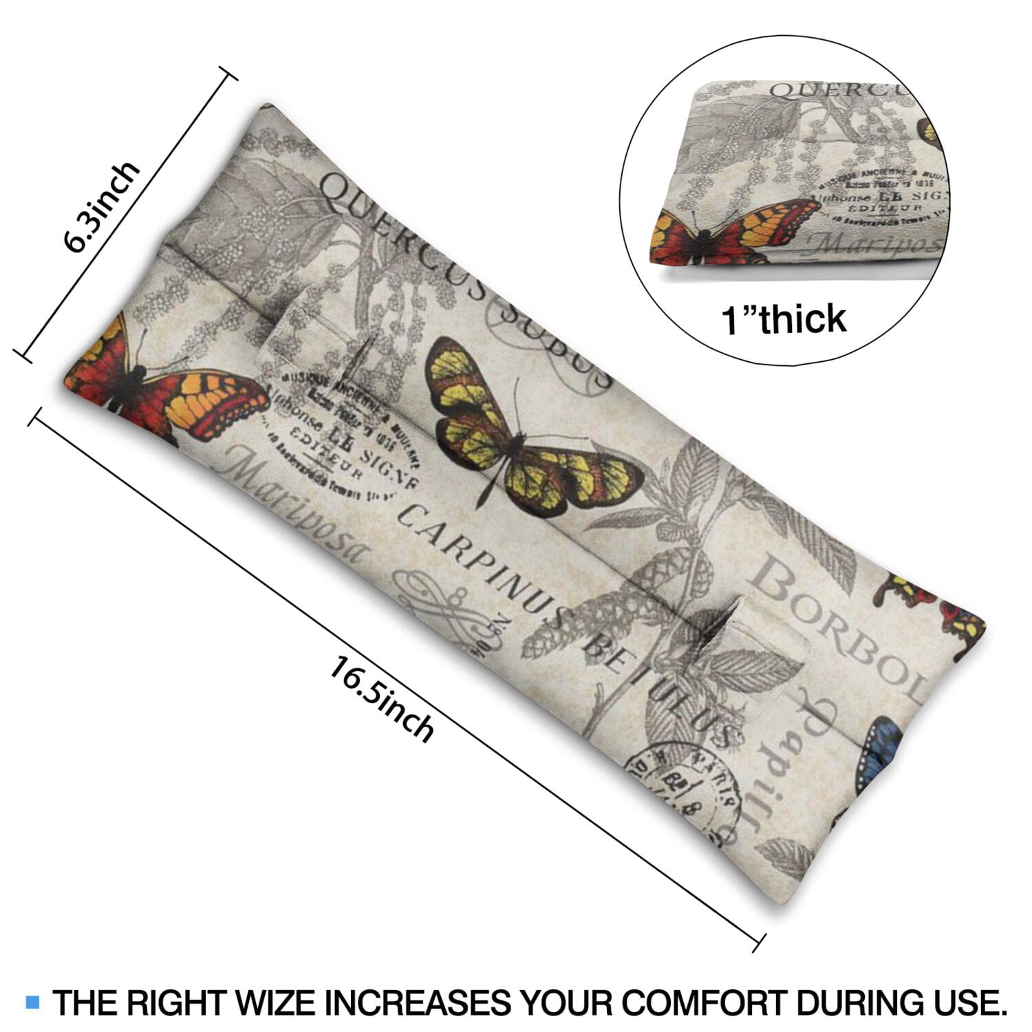 Floral Garden Butterfly Seatbelt Pillow - Post-Surgery Recovery Cushion for Mastectomy - Soft Car Travel Pressure Relief Pad