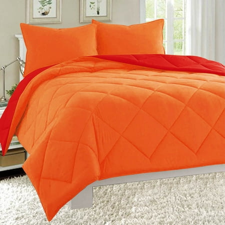 Dayton Queen Size 3 Piece Reversible Comforter Set Soft Brushed