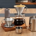 thumbnail image 3 of V shaped 60 Degrees Coffee Filter 304 Stainless Steel Hand Filter Pour Over Drip Coffee Maker  Funnel Dripper Strainer Cup, 3 of 18