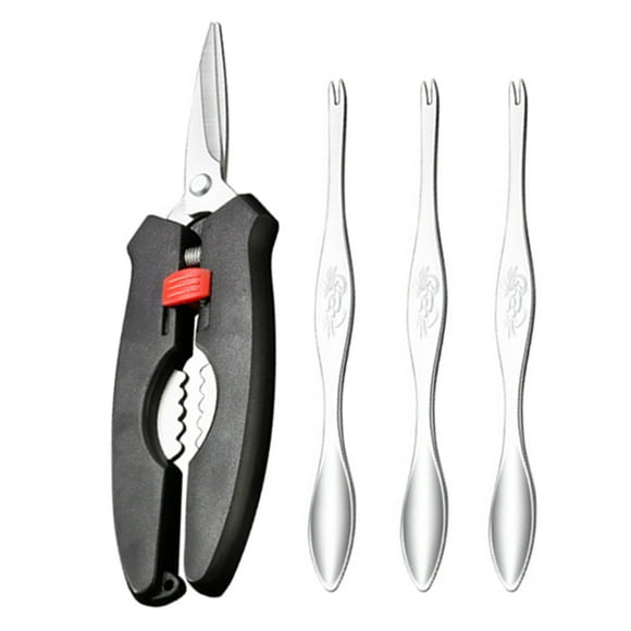 MIANGASTORE 1 Set 4pcs Crab Crab Leg Crackers and Picks Shellfish Scissor