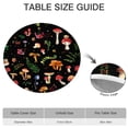 thumbnail image 6 of Colorful Mushroom Forest Black Pattern Round Fitted Tablecloth with Elastic Edge,Dining Table Cover Waterproof,Outdoor Round Tablecloth for Camping,Dining,Indoor and Outdoor, 6 of 7