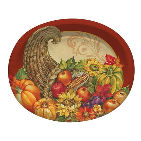 club pack of 96 festive bountiful blessings thanksgiving disposable christmas tableware