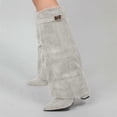 thumbnail image 2 of Women's Knee High Boots with Adjustable Buckle Strap Comfortable Heel for Fall Winter, 2 of 6