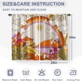 thumbnail image 3 of Cartoon Field Floral Kitchen Curtains - Flowers Mushroom Mountain Rainbows Pigeon White Clouds Decor Short Curtains for Dining Room Rod Pocket Window Drapes 2 Panels Set, 28"x36", 3 of 5